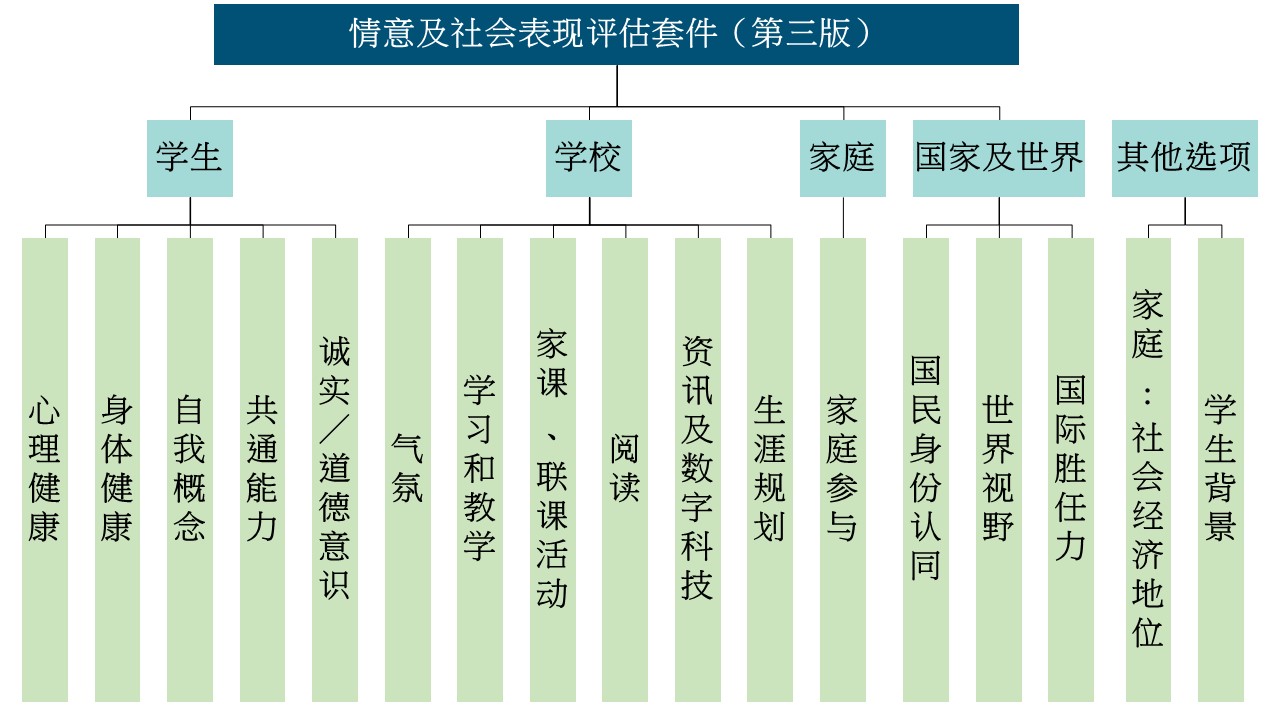 情意及社交表现评估套件（第三版）（中学）架构